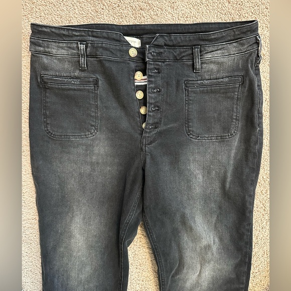 Anthropologie Pilcro and the Letterpress Straight Leg Gray Black Jeans 32 - Picture 2 of 11